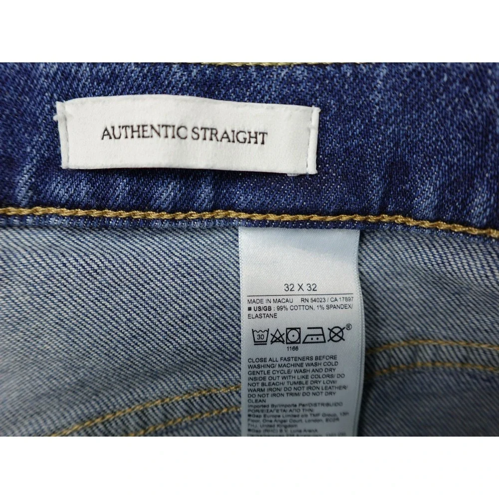 Banana Republic Authentic Straight Jeans‎ Mens 32x32 Blue Medium Wash Stretch
